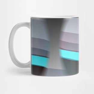 Aqua & Grays Multi Shape Pattern Mug